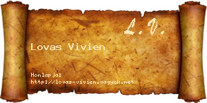 Lovas Vivien névjegykártya